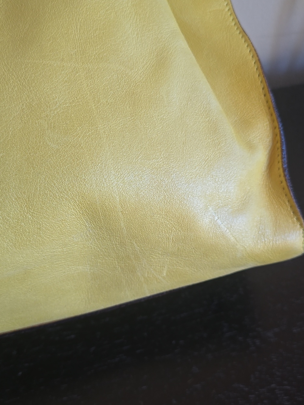 Paolo Masi Yellow Leather Tote Bag - Picture 17 of 17